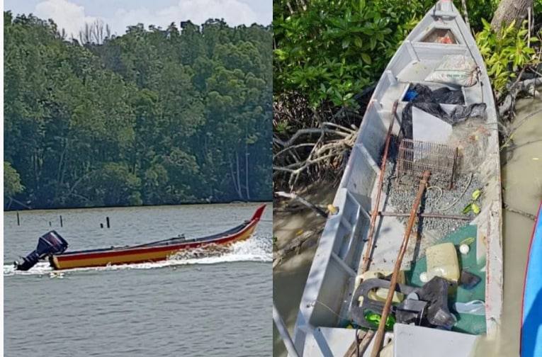 偷捞鲜蚶被发现 2贼弃船逃入红树林