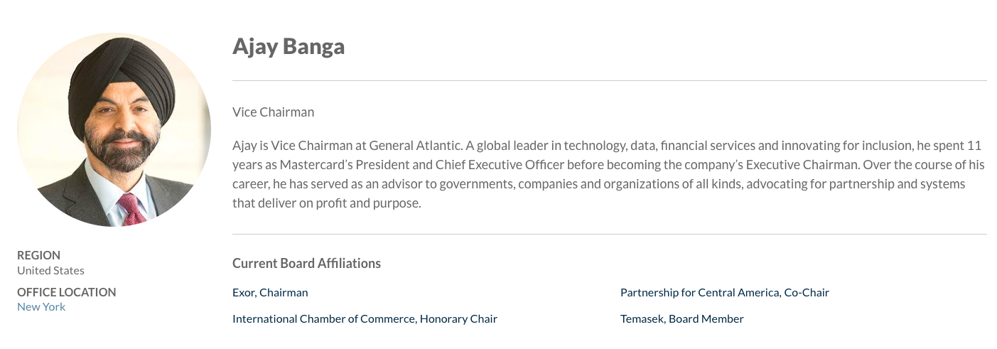 美国总统提名万事达卡前CEO、印度裔彭安杰为世界银行行长