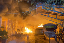 金边某住宅区凌晨发生火灾，三名女子成功被救出！